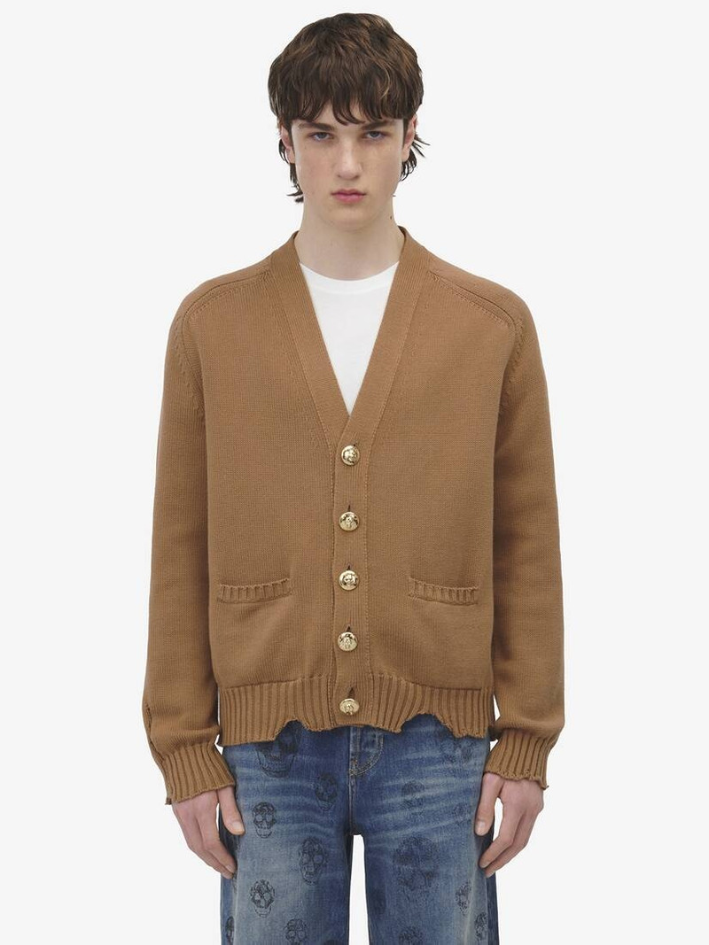Alexander McQueen Distressed Skull Cardigan outlook