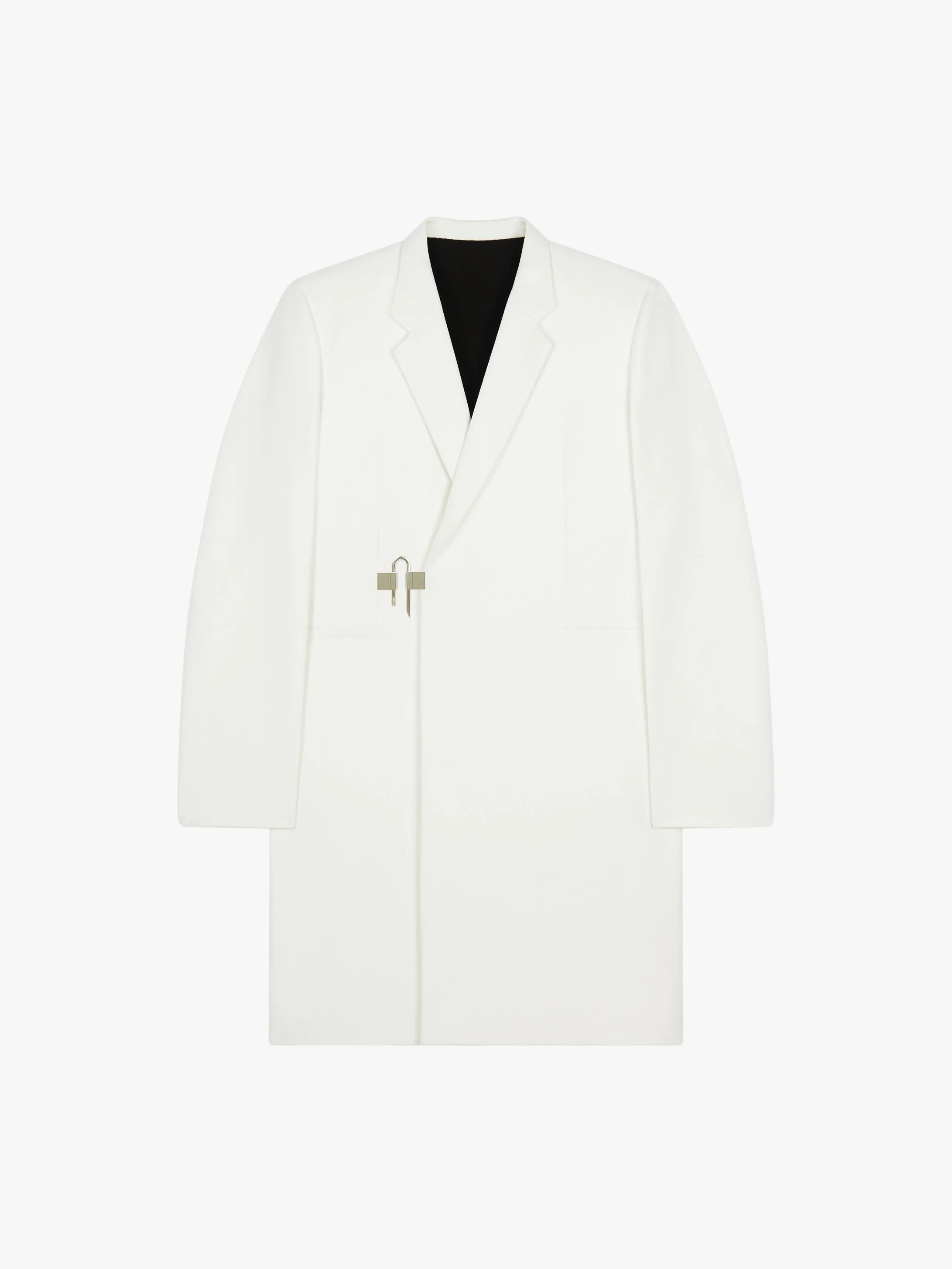 COAT IN TECHNICAL WOOL WITH PADLOCK - 1