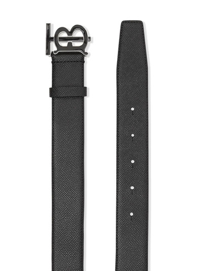 Burberry monogram-motif leather belt outlook