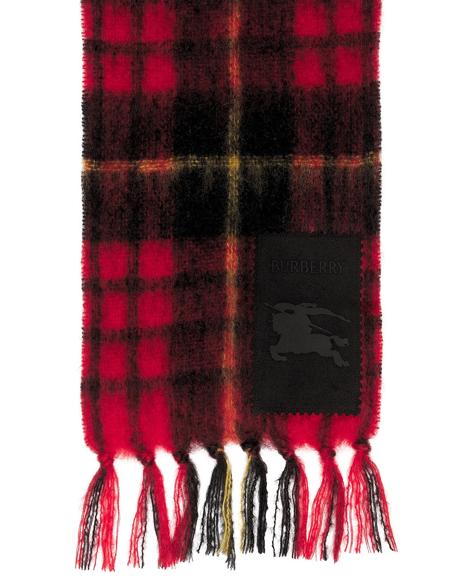 Tartan Check Mohair Scarf - 3