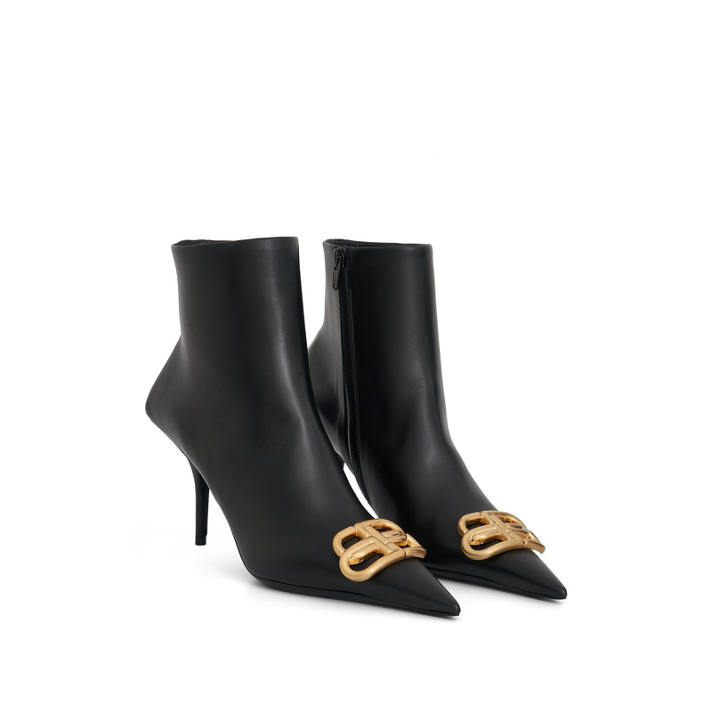 BALENCIAGA BB Knife 80mm Boots in Black/Gold outlook