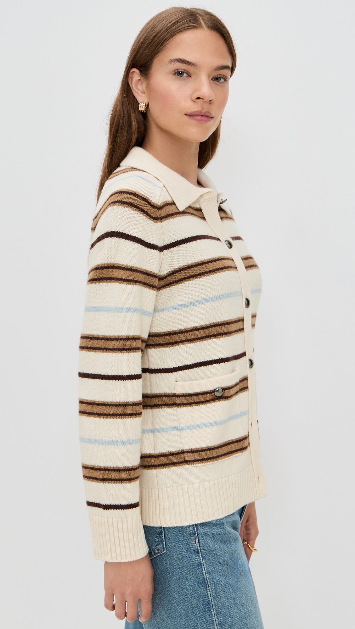 Peggy Striped Oversized Cardigan - 3