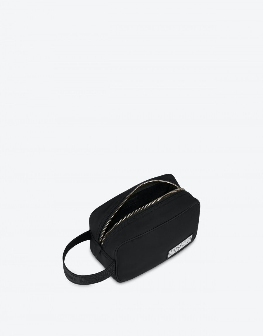 RUBBER LABEL NYLON TOILETRY BAG - 3