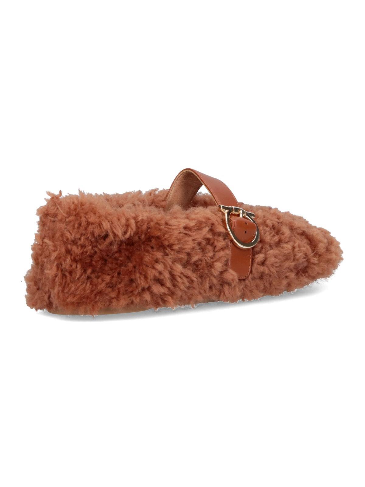 'GANCINI' SHEARLING BALLET FLATS - 4