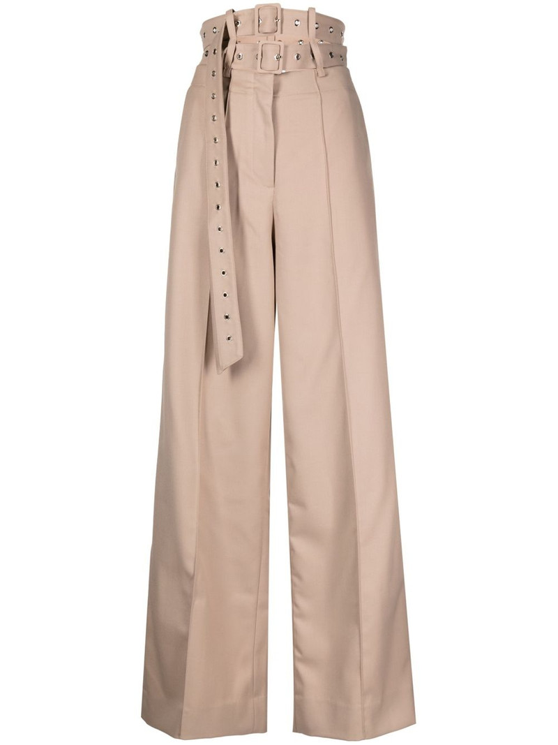 belted wide-leg trousers 1