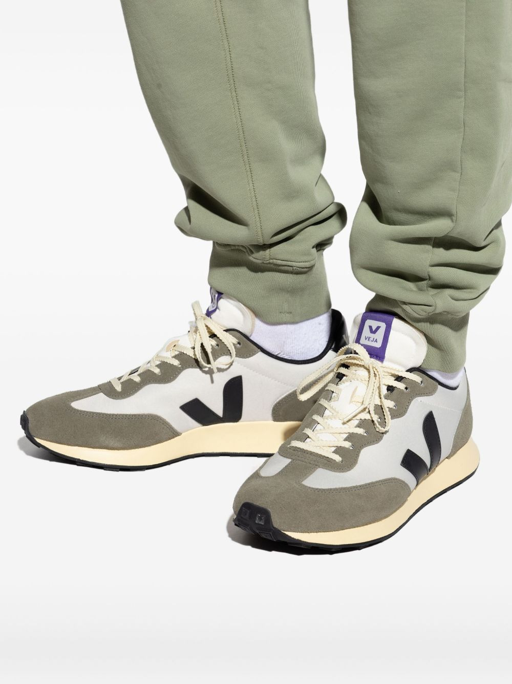 V-logo suede trainers - 5
