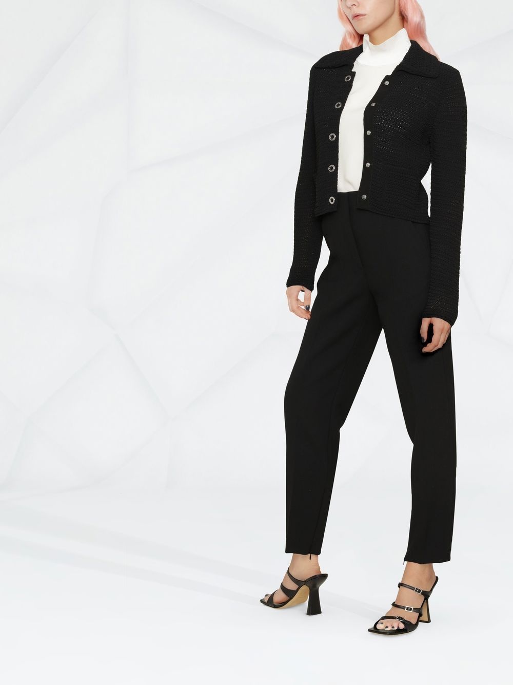 high-waisted cigarette trousers - 3