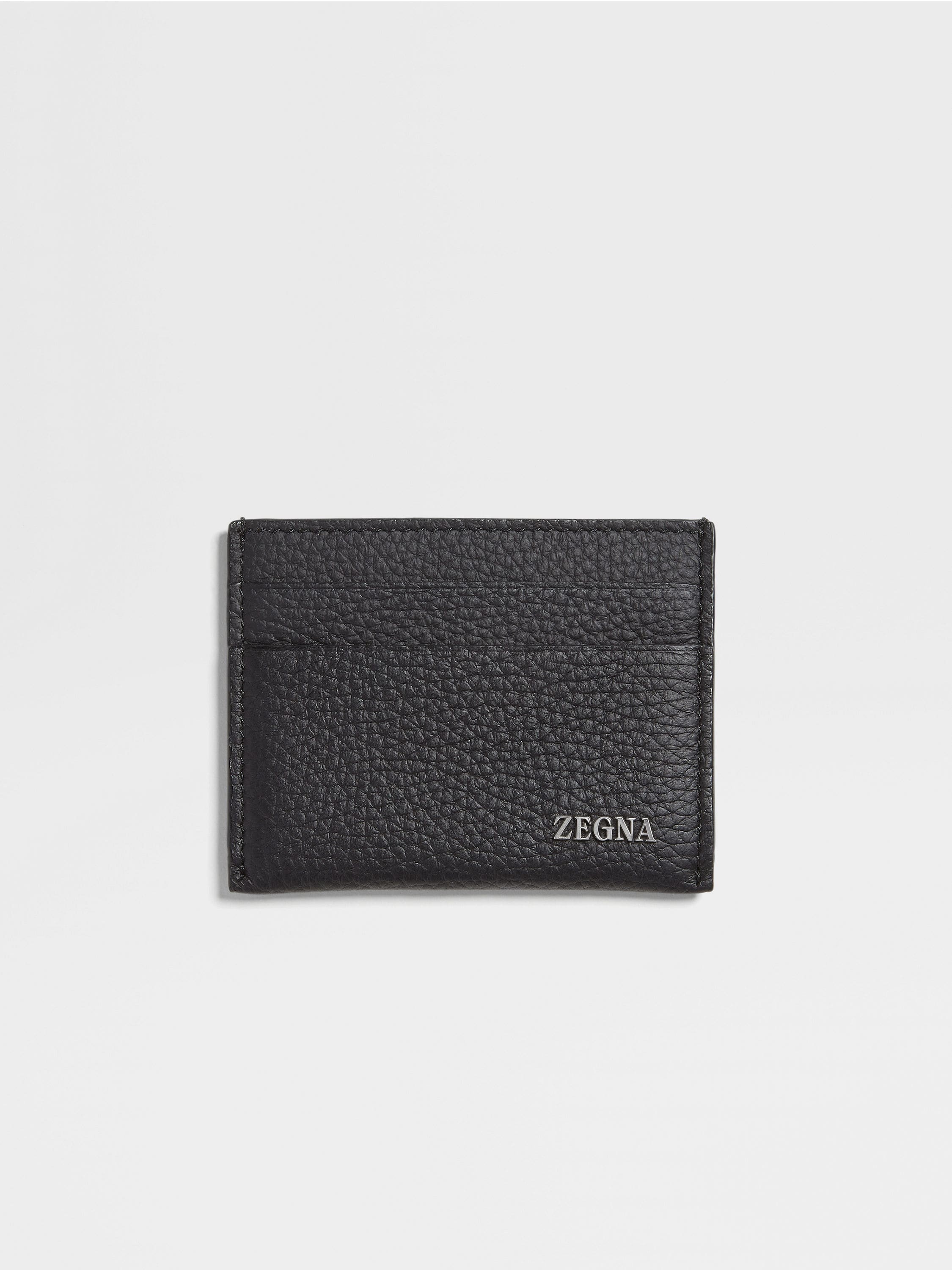 BLACK DEERSKIN CARD CASE - 1