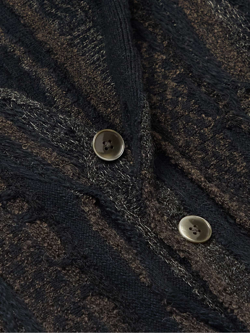 Gaudy Intarsia Cotton-Bouclé Cardigan 5