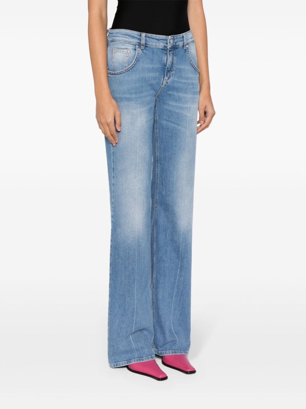 mid-rise flared jeans - 3