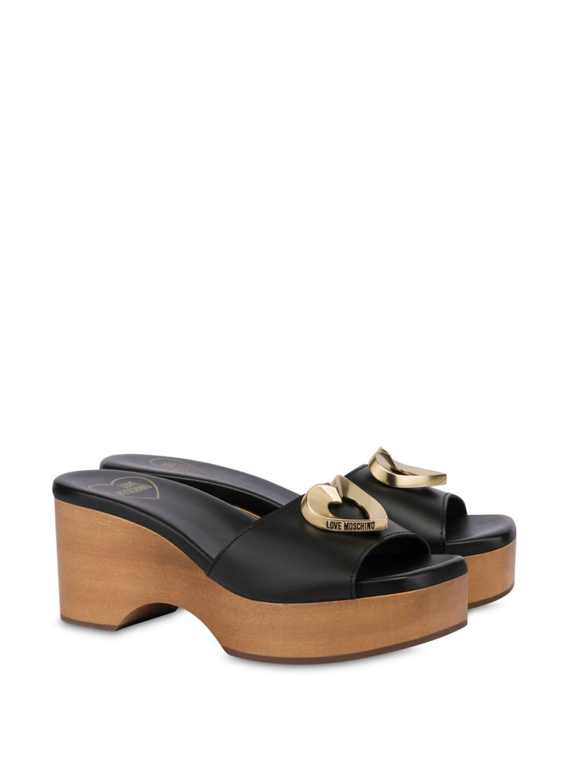 Moschino logo-plaque mules outlook