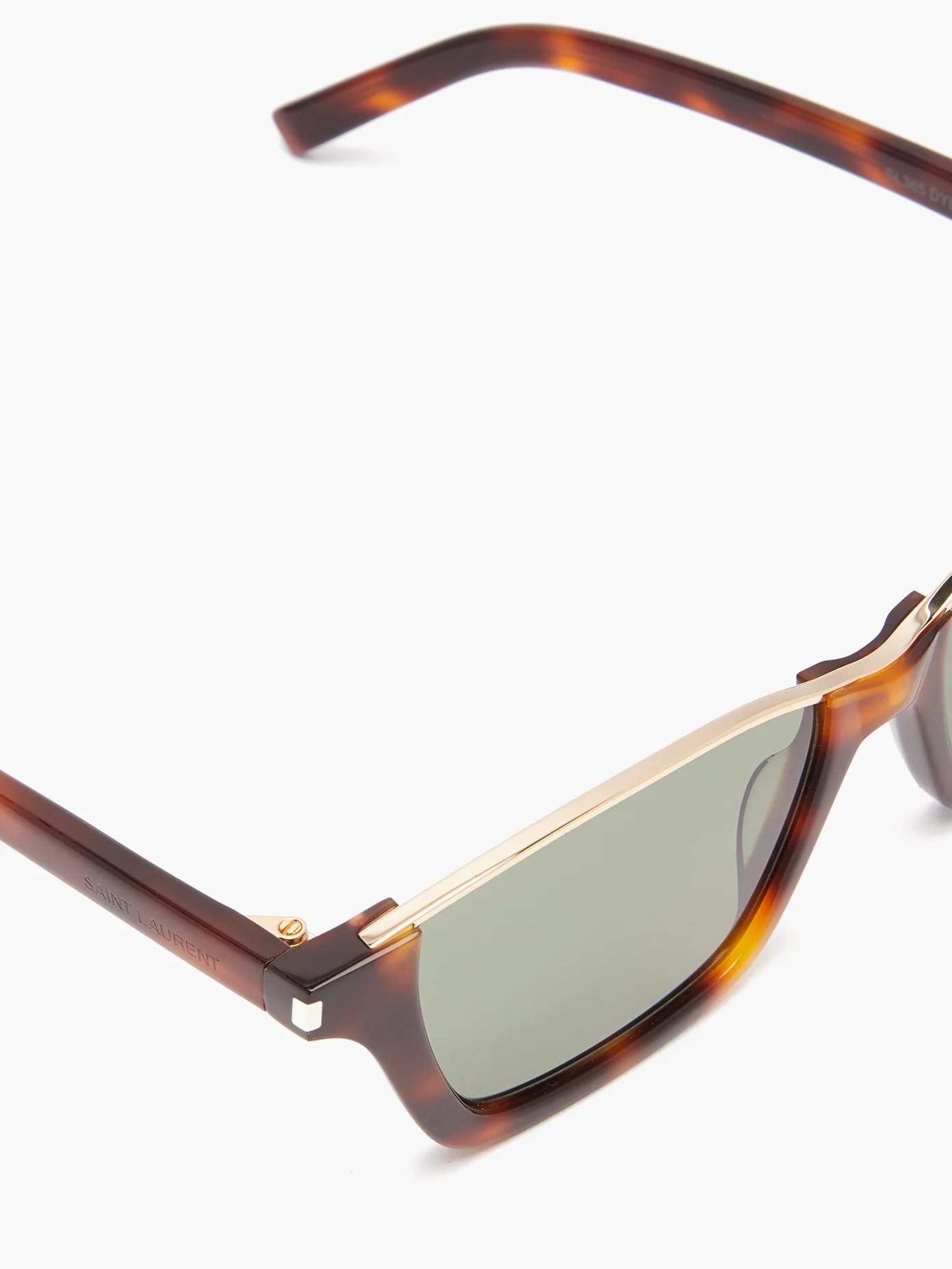 Rectangular tortoiseshell-acetate sunglasses - 6