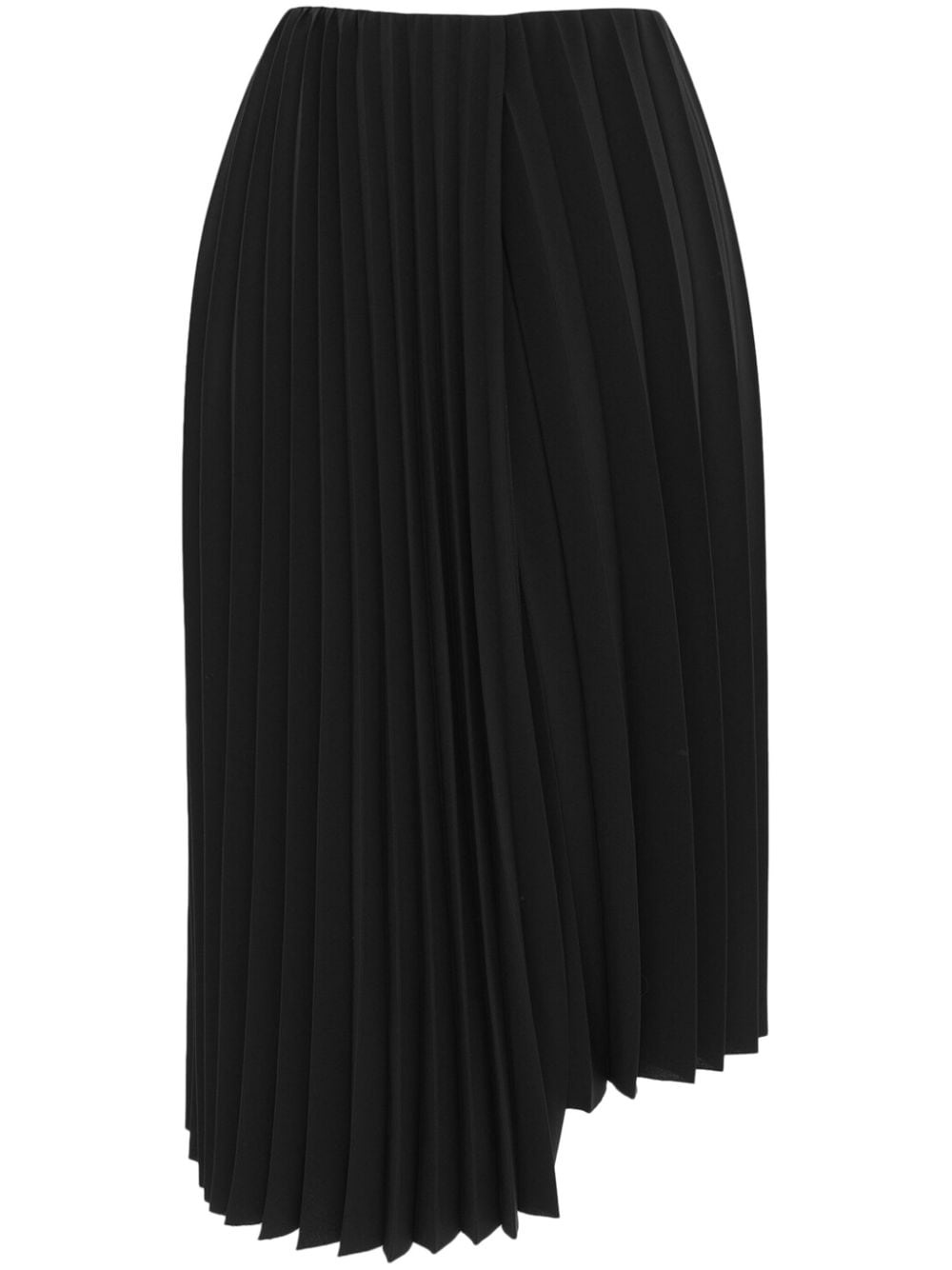 asymmetrical pleated midi skirt - 1