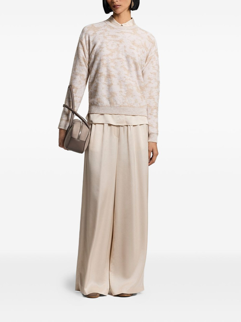 PESERICO sequinned patterned sweater outlook