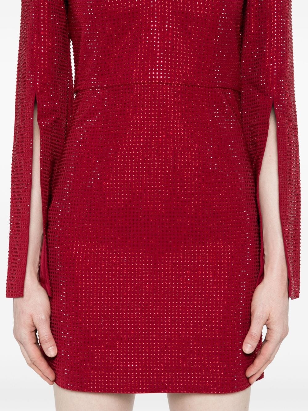 rhinestone-embellished mini dress - 5