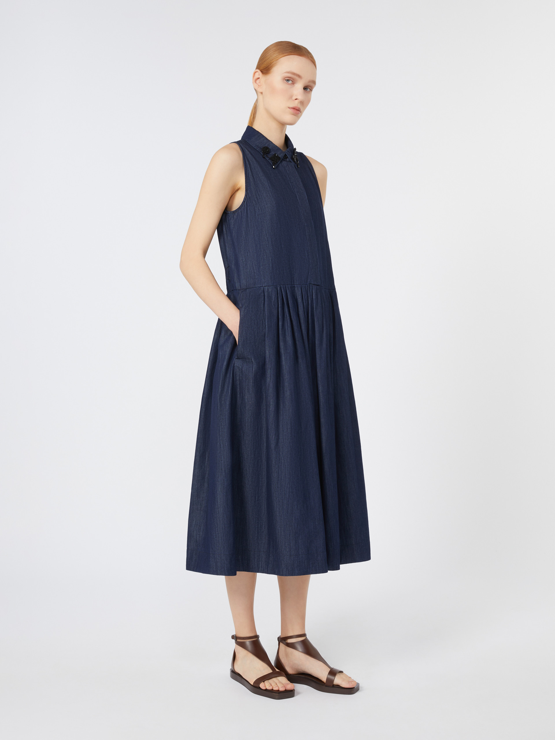 ELENA Sleeveless denim dress - 2
