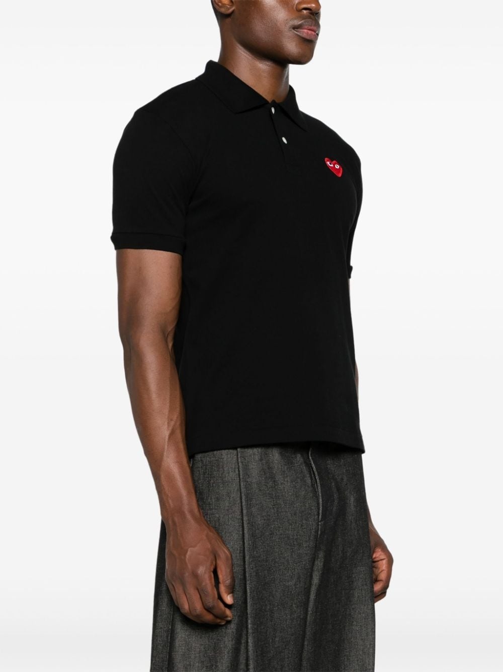 heart-patch piqué polo shirt - 4