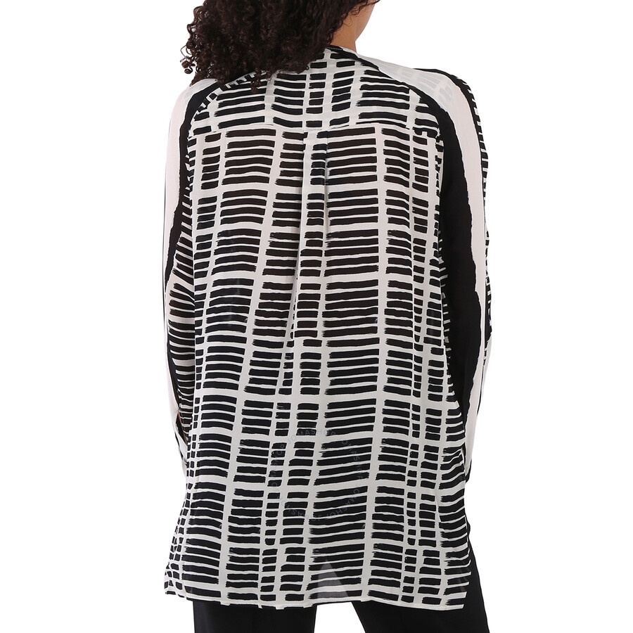 Atlein Ladies Black Georgette Shirt, Brand Size 36 (US Size 2) - 5