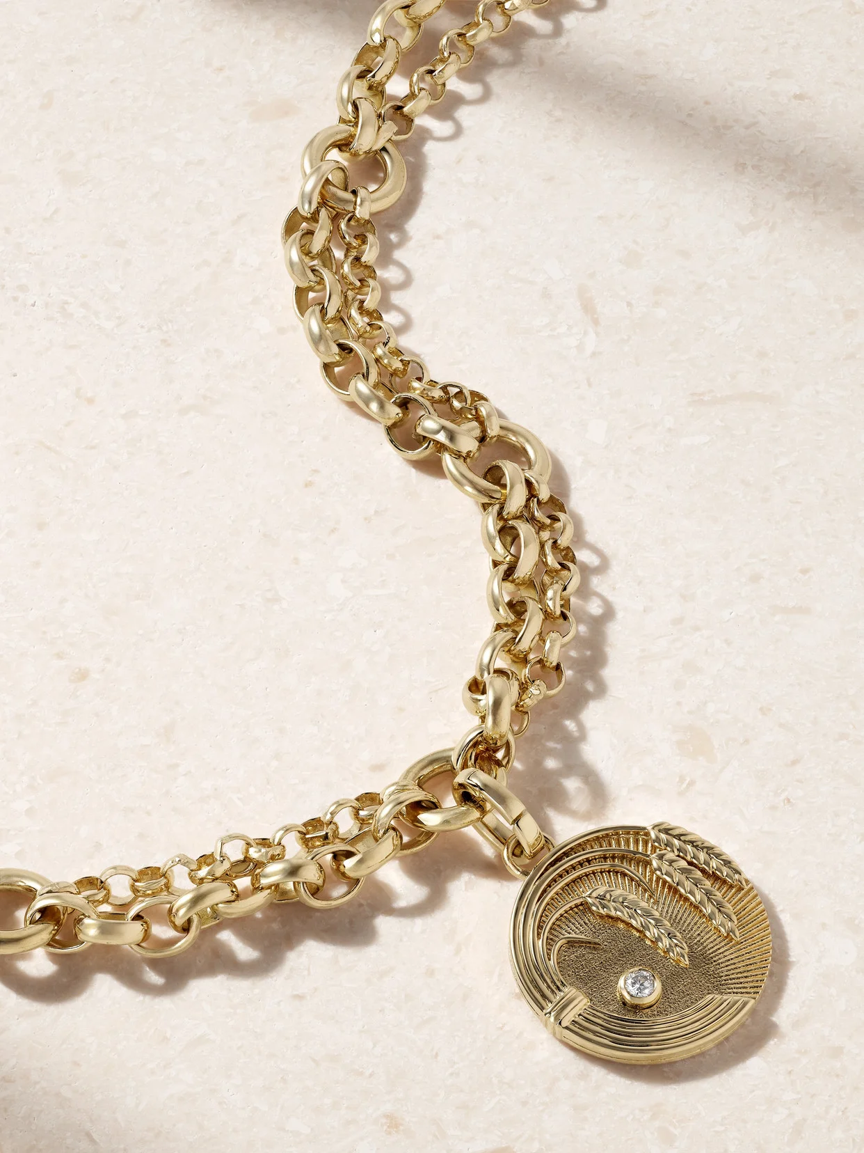 Infinite Gratitude + Festoon 18-karat Gold Diamond Necklace - 1