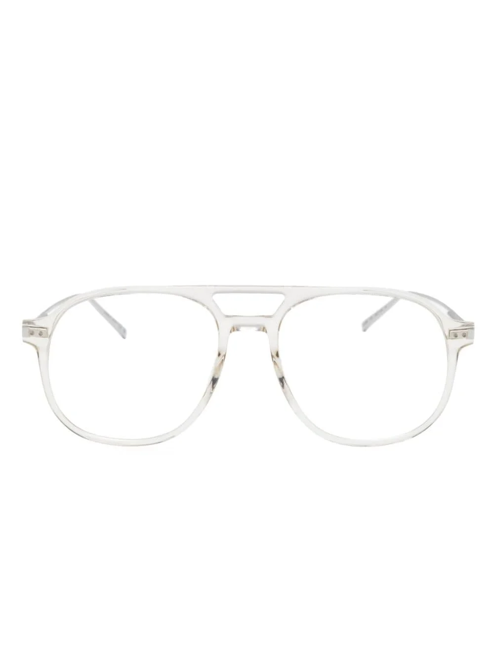 logo-debossed pilot-frame glasses - 1