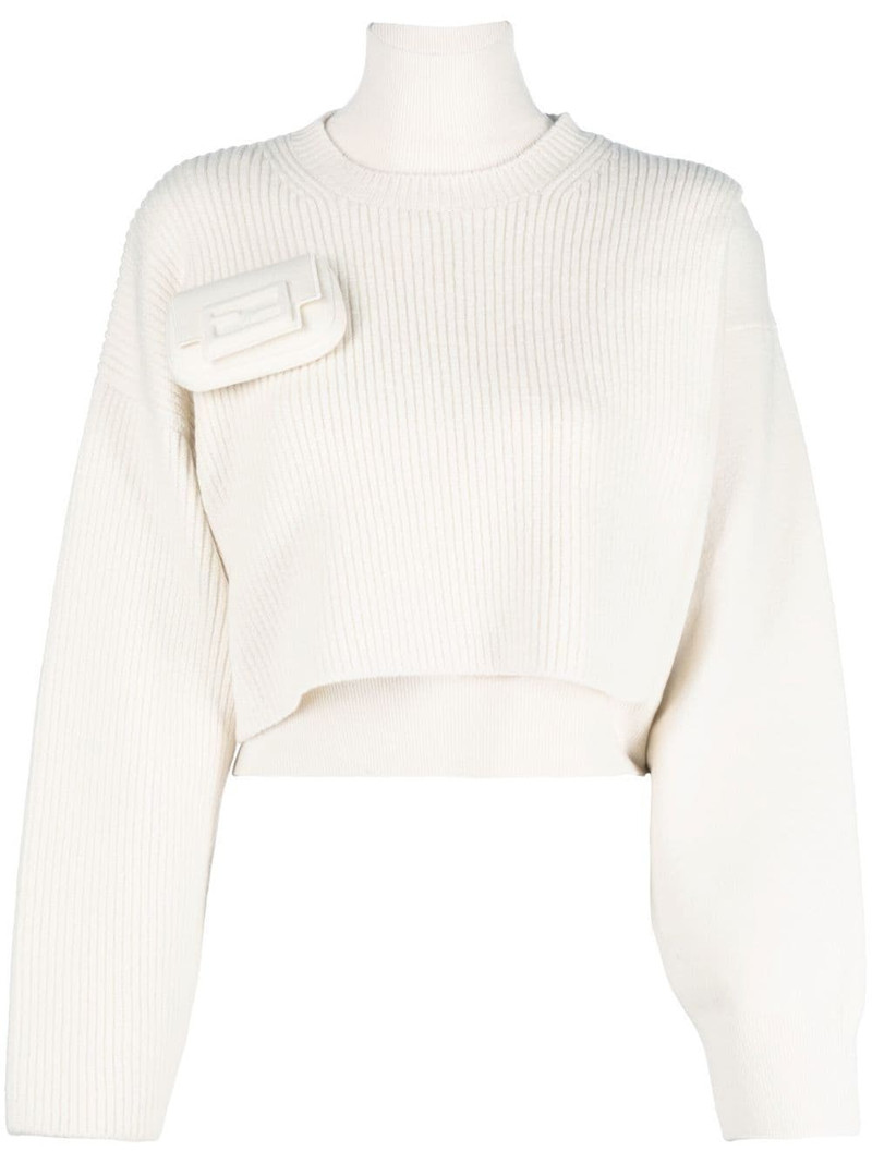 pocket-detail roll neck jumper 1