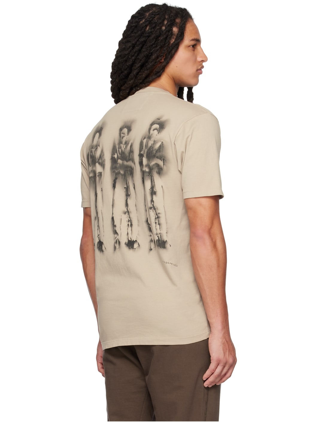 Beige Graphic T-Shirt - 3