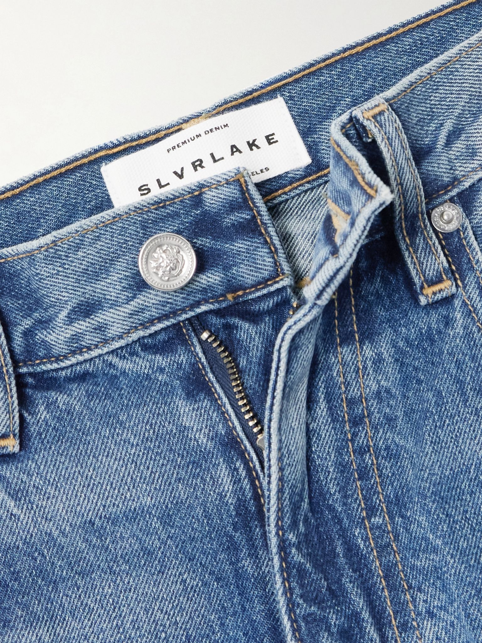 London Turn Up high-rise straight-leg jeans Dark denim - 5