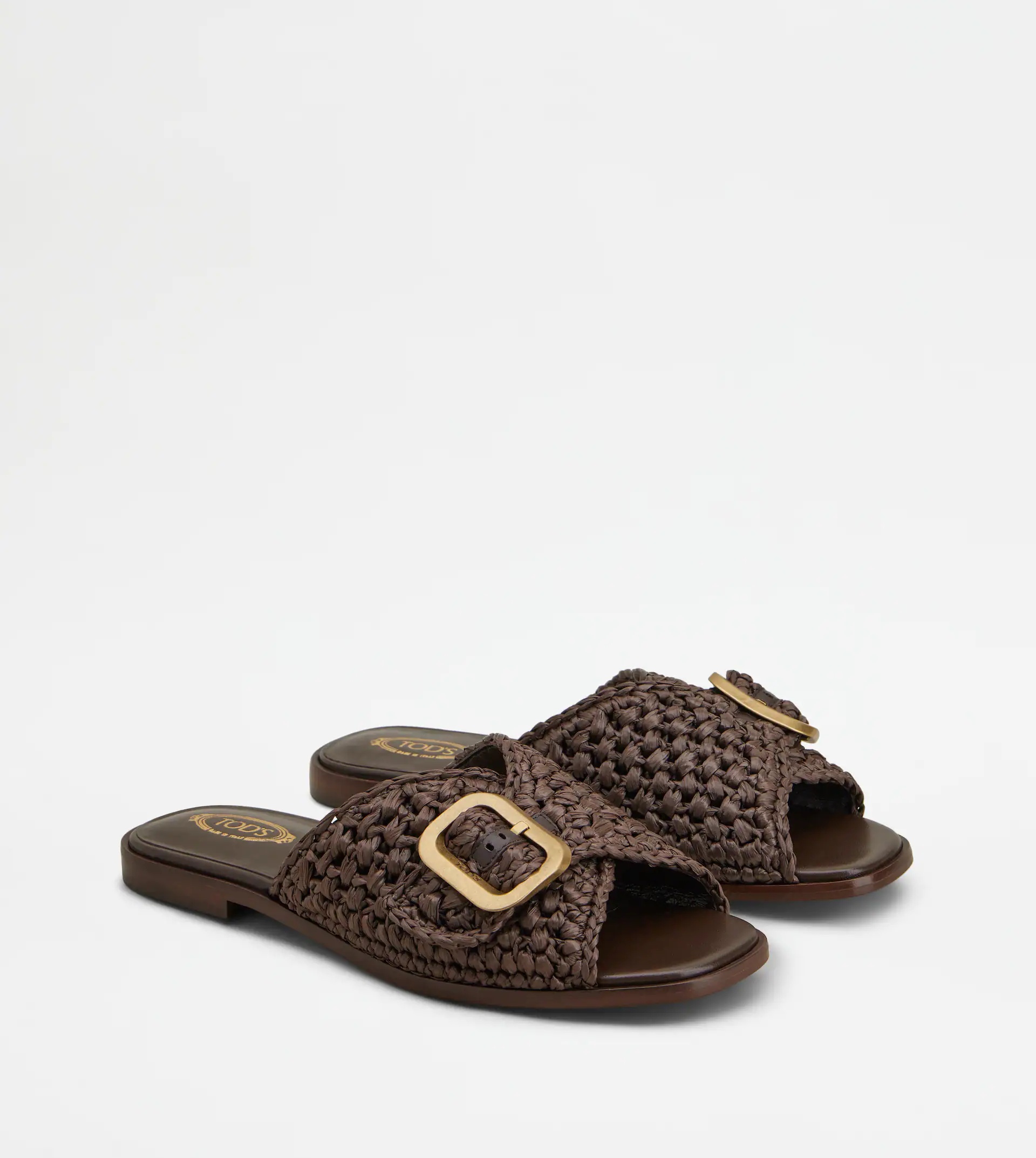 SANDALS IN RAFFIA - BROWN - 2