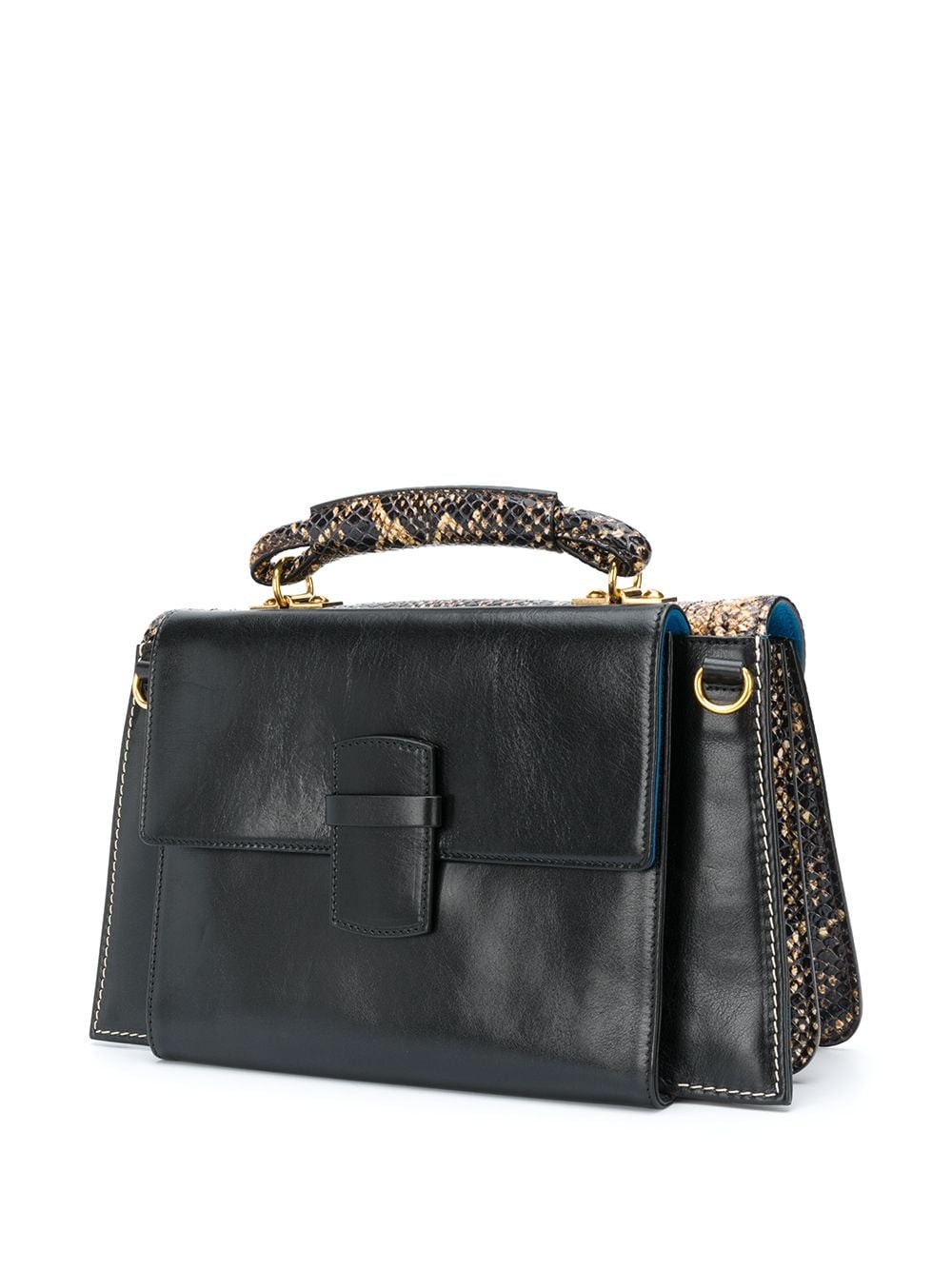 snakeskin-effect shoulder bag - 3