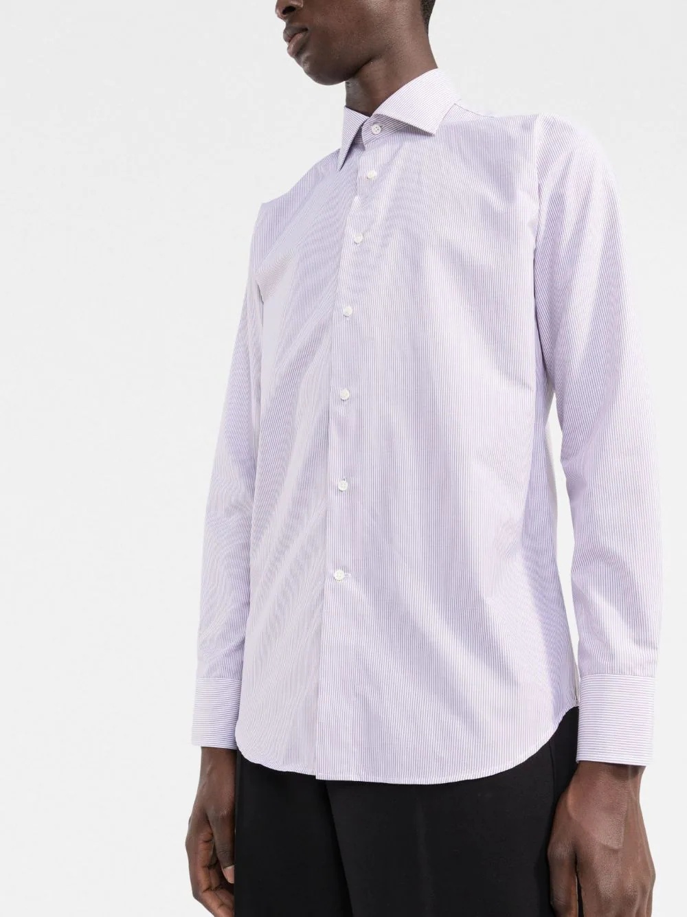 pinstripe-print cotton shirt - 3