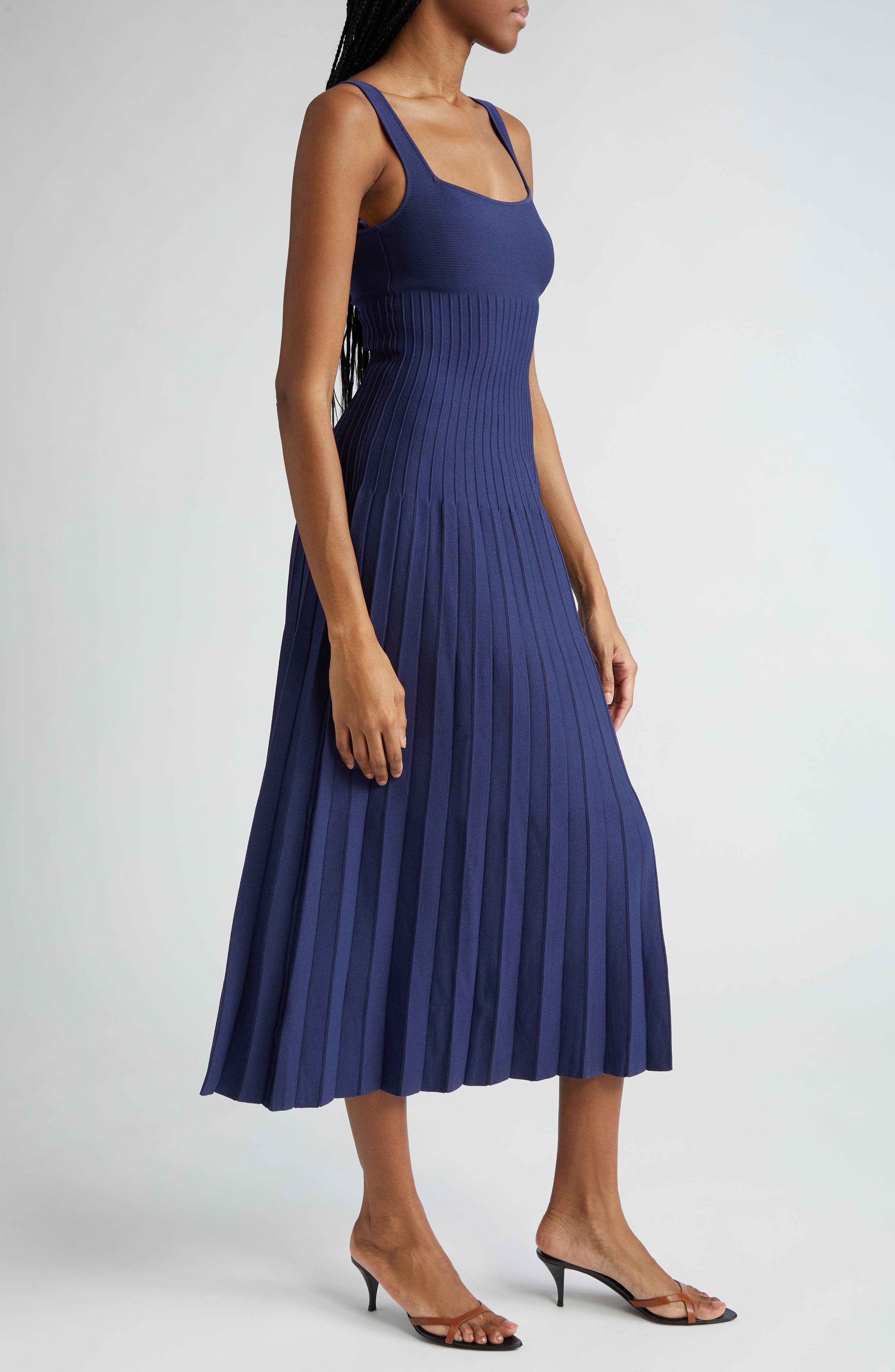 Ellison Pleat Effect Sweater Dress - 3