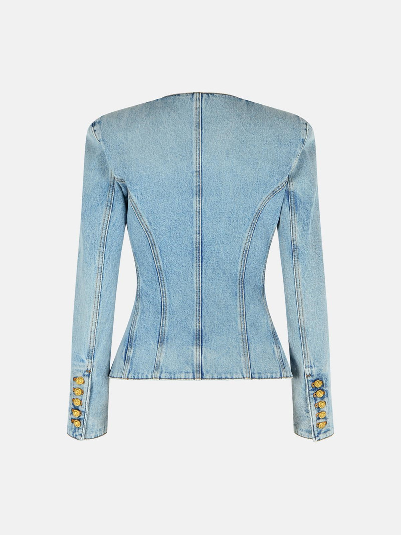 Balmain LIGHT BLUE COTTON JACKET outlook