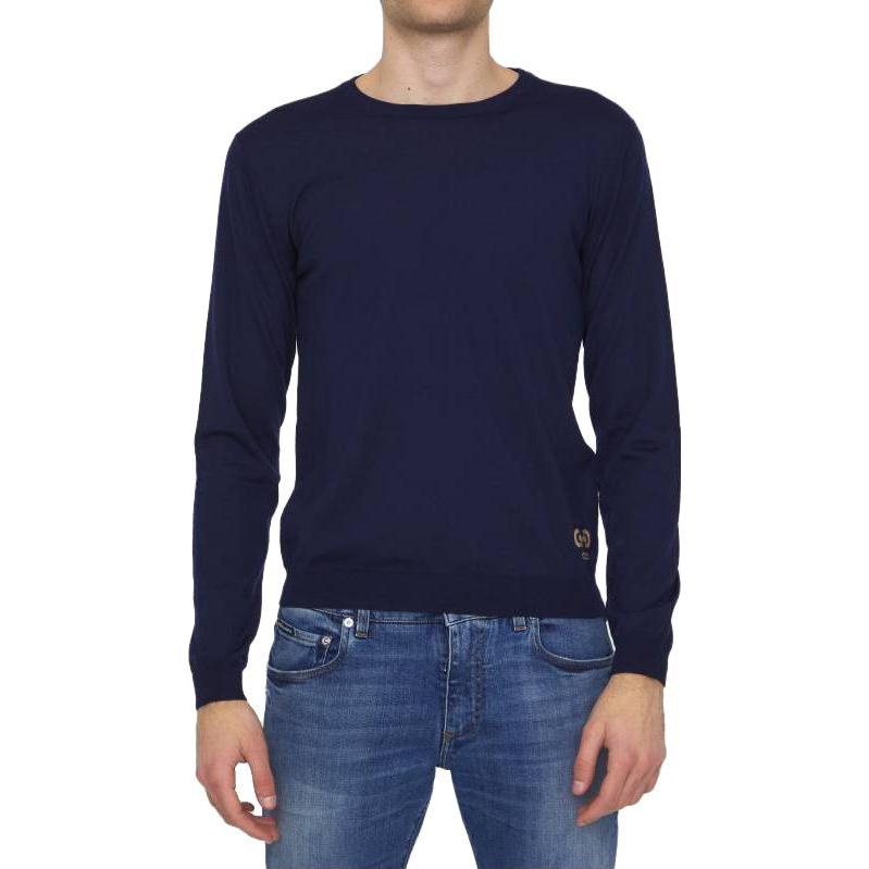 Gucci Wool Sweater With Horsebit Intarsia 'Blue' 730974-XKCOR-4011 - 2
