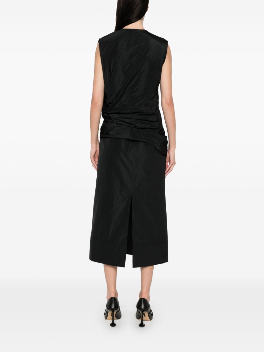 taffeta midi dress - 4
