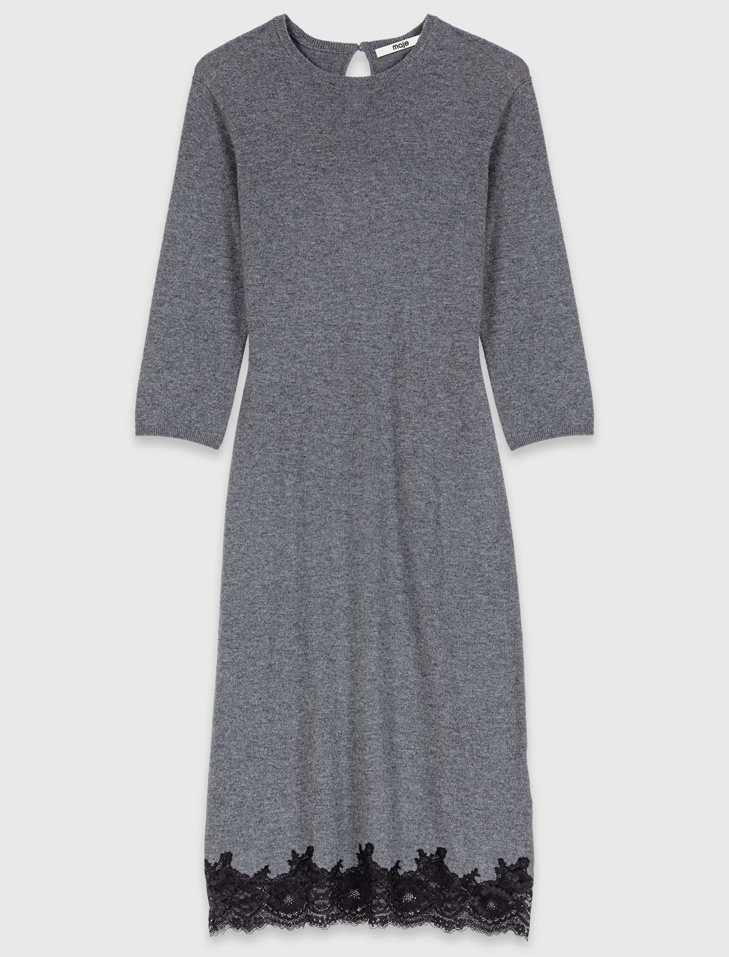 Dress with lace panel - 1
