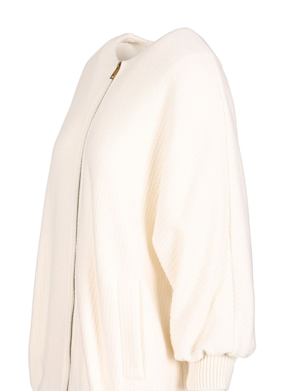 Wool And Cashmere Knitted Jacket Jackets White - 4