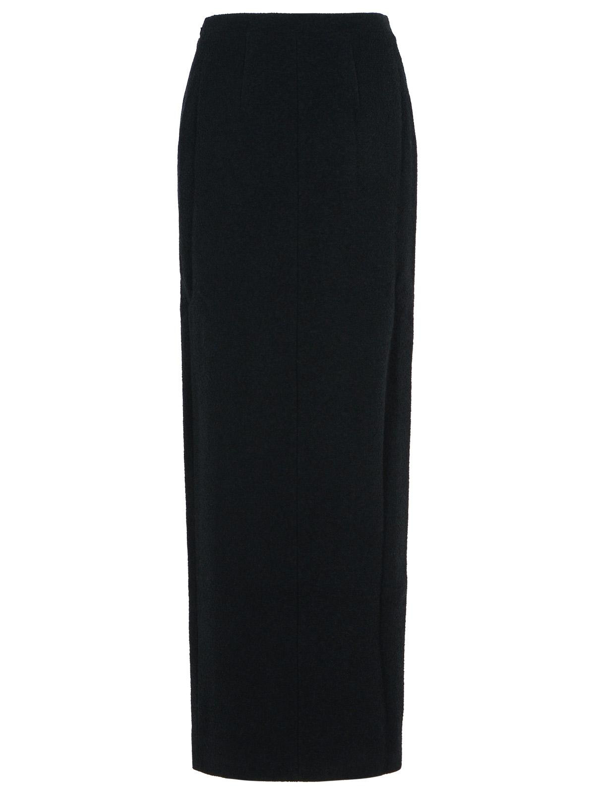 Alessandra Rich Long Skirt In Black Virgin Wool Blend Women - 3