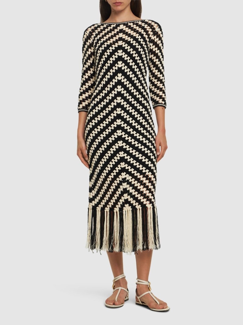 Halliday hand crochet midi dress - 2