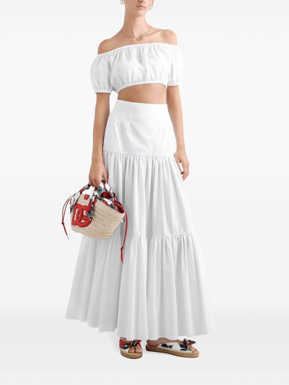 ruched crop top - 2