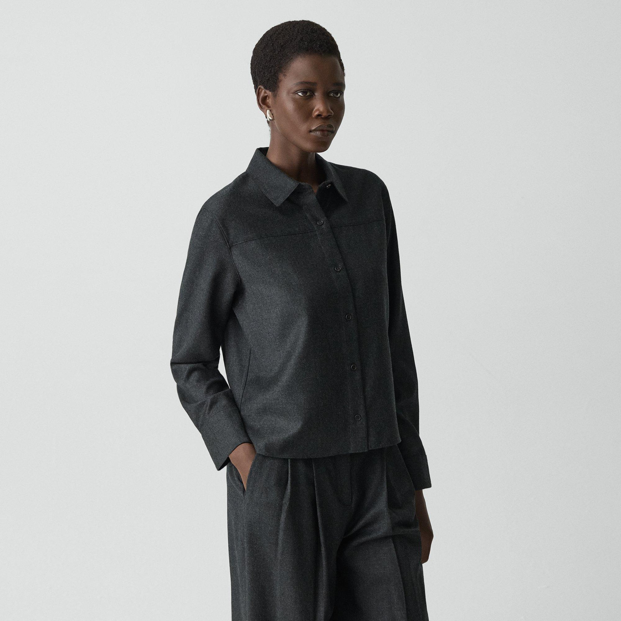 Boxy Shirt in Sleek Flannel - 2