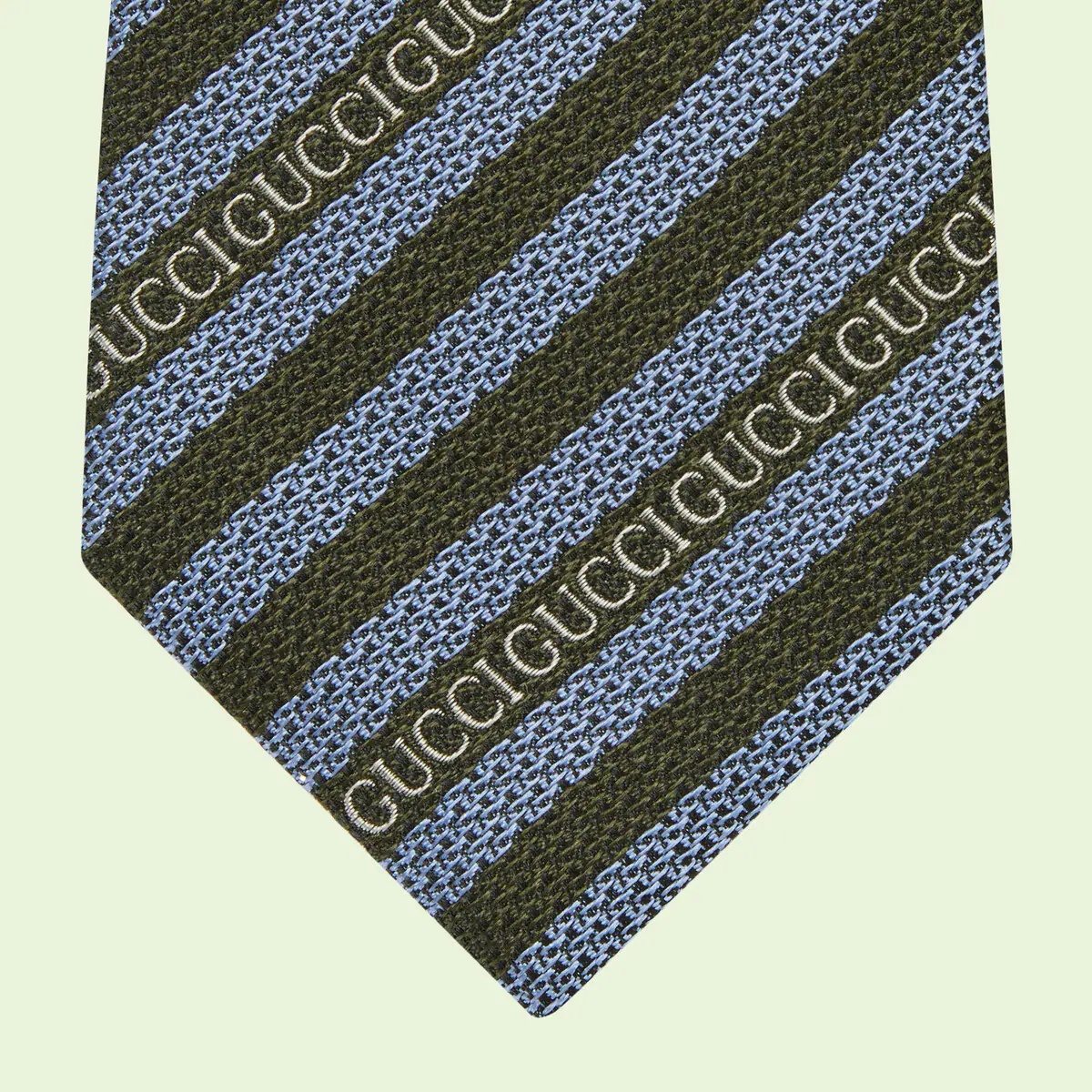 'Gucci' striped silk jacquard tie - 4