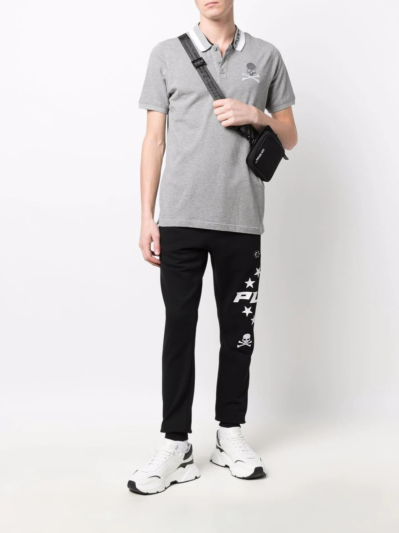 PHILIPP PLEIN logo embroidered polo shirt outlook