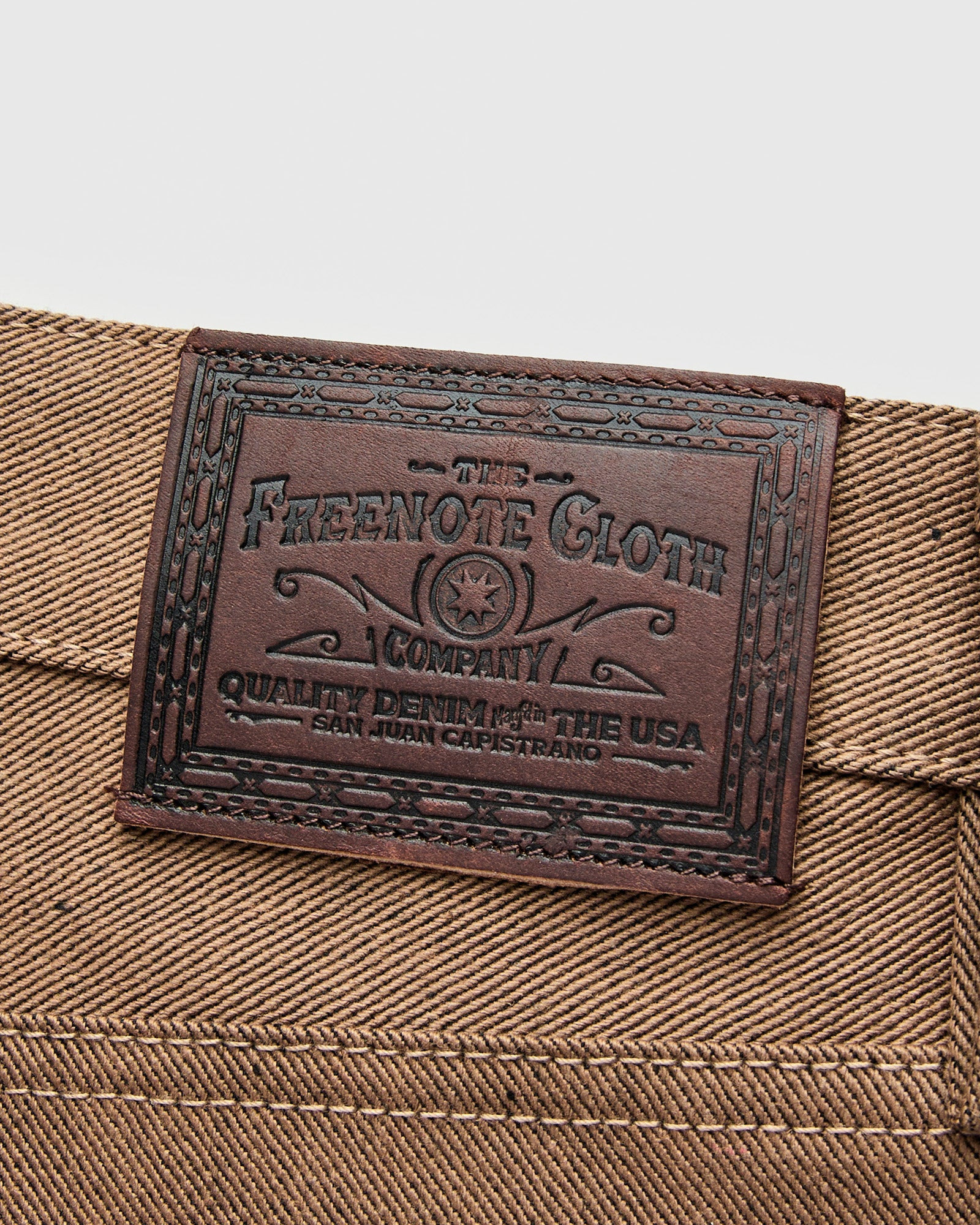 "Portola" 15oz Brown Selvedge Denim - Tapered Fit - 11