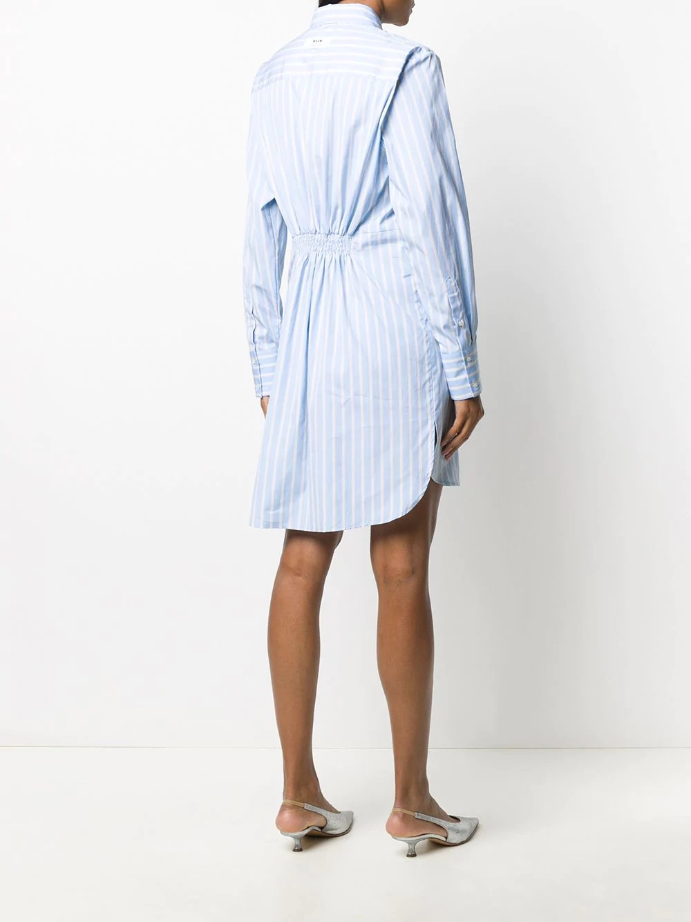 pinstriped shirt dress - 4