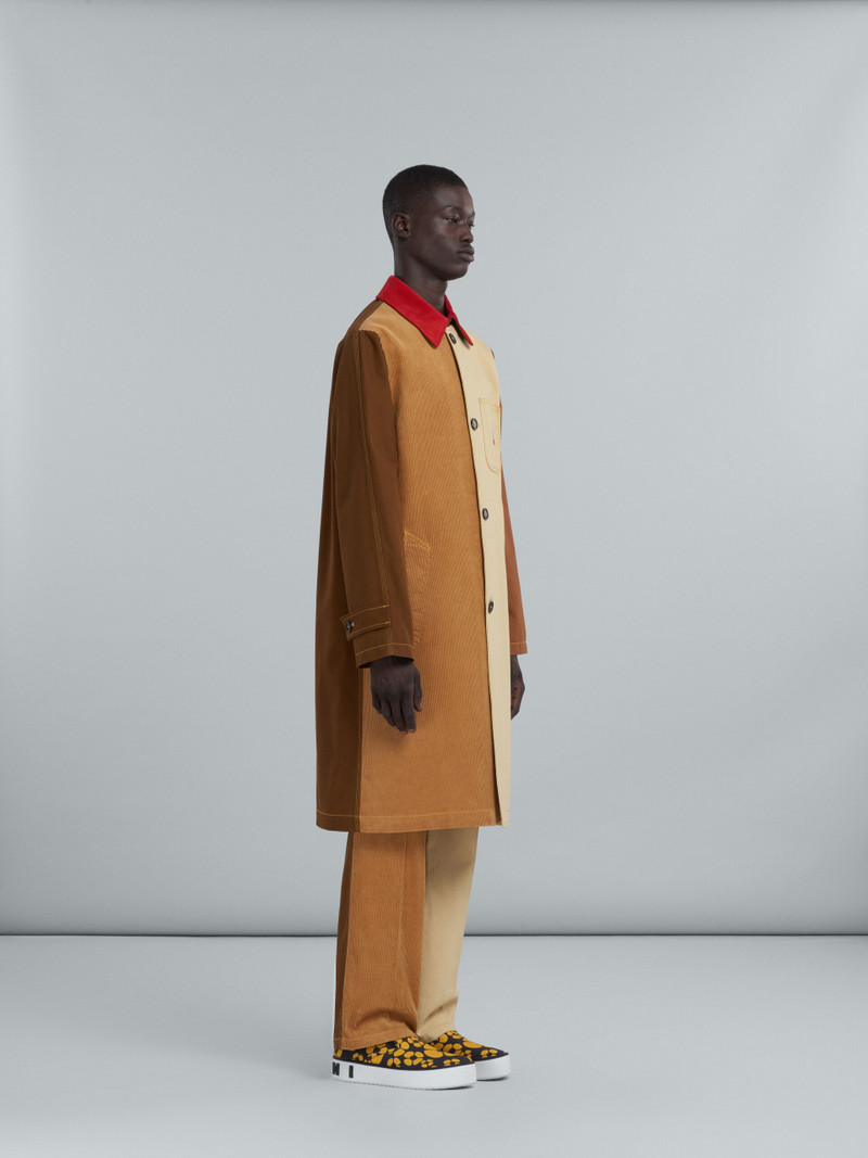 MARNI X CARHARTT WIP - BROWN COLOUR-BLOCK COAT 6