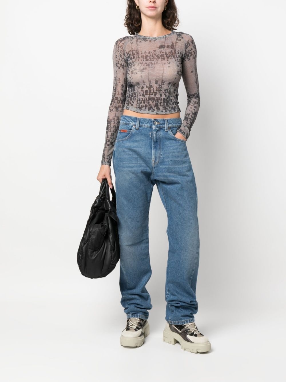 twisted-seam straight-leg jeans - 3