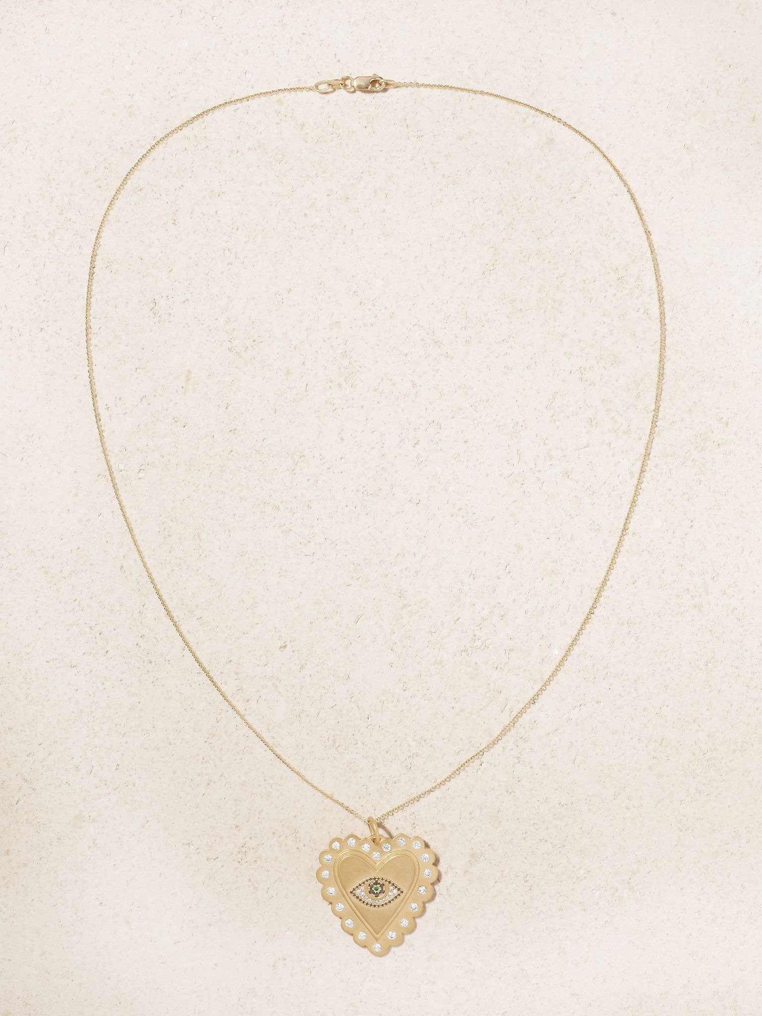 18-karat gold, diamond and tsavorite necklace Gold - 4