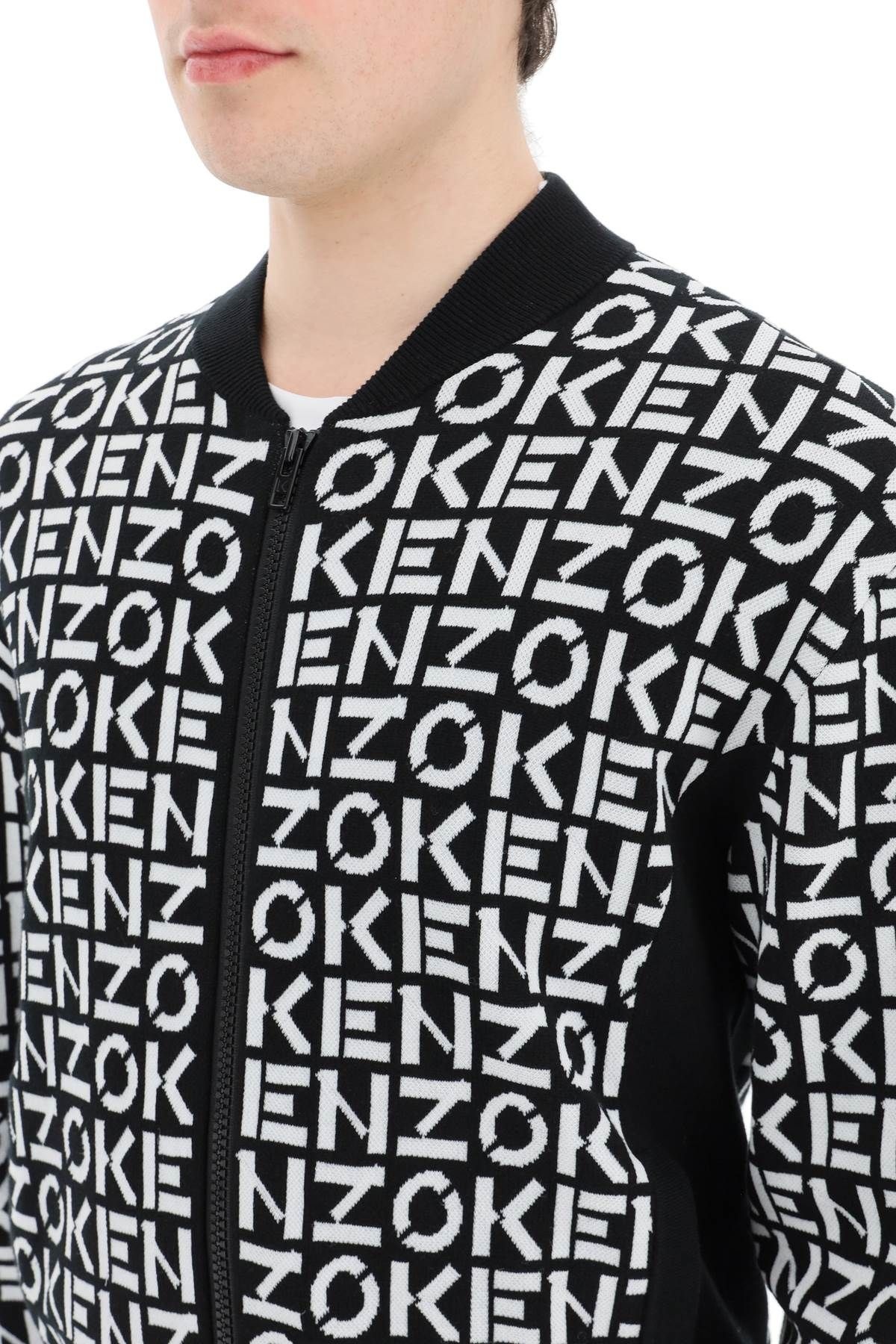 KENZO SPORT MONOGRAM FULL ZIP KNIT - 5