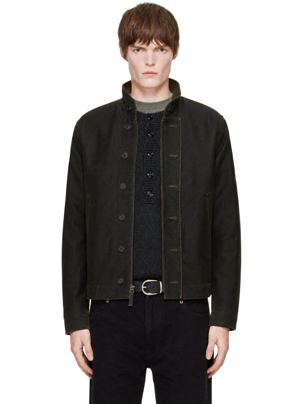 Black Cotton Bower Deck Jacket - 1