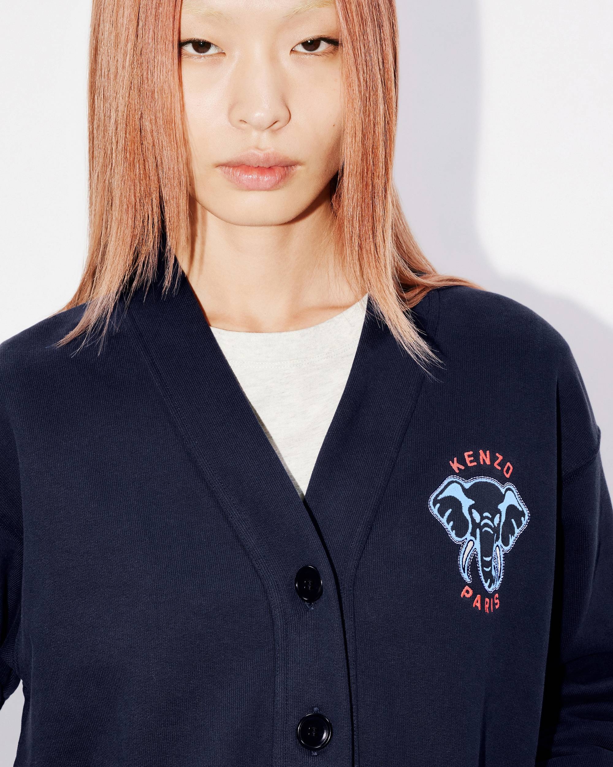 'KENZO Elephant' embroidered sweatshirt cardigan - 6